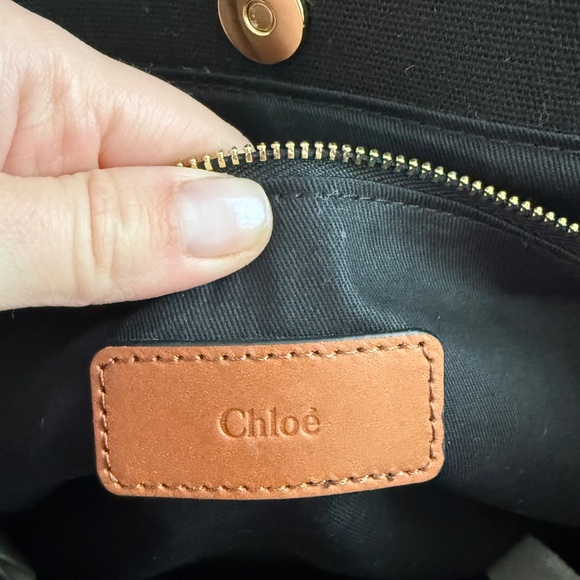 Chloé Cotton Canvas Logo Changing Bag with Leather Trims - Picture 12 of 12